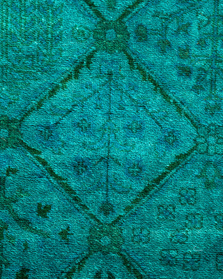 Contemporary Hand-Knotted Overdyed Blue Area Rug 3' 3" x 5' 3"