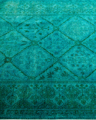 Contemporary Hand-Knotted Overdyed Blue Area Rug 3' 3" x 5' 3"