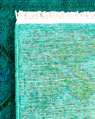 Contemporary Hand-Knotted Overdyed Blue Area Rug 3' 3" x 5' 3"
