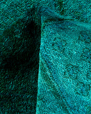 Contemporary Hand-Knotted Overdyed Blue Area Rug 3' 3" x 5' 3"