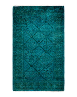 Modern Fine Vibrance Blue Area Rug 3' 3" x 5' 3"