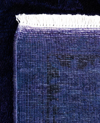 Contemporary Overdyed Wool Hand Knotted Purple Runner 2' 6" x 14' 1"