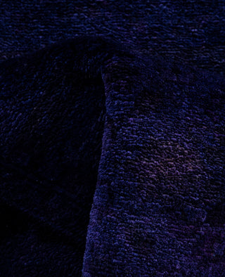Contemporary Overdyed Wool Hand Knotted Purple Runner 2' 6" x 14' 1"