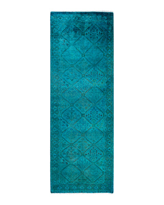 Vibrance, One-of-a-Kind Hand-Knotted Runner Rug  - Green, 2' 7" x 7' 4"
