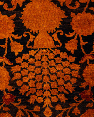 Overdyed Hand-Knotted Orange Area Rug 9' 2" x 11' 6"