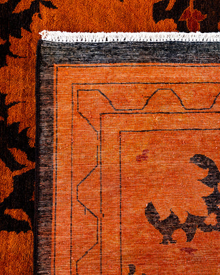 Overdyed Hand-Knotted Orange Area Rug 9' 2" x 11' 6"