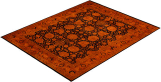 Overdyed Hand-Knotted Orange Area Rug 9' 2" x 11' 6"