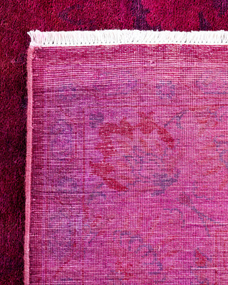 Contemporary Hand-Knotted Overdyed Pink Area Rug 5' 3" x 7' 7"