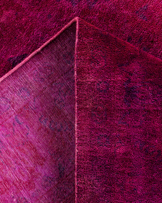 Contemporary Hand-Knotted Overdyed Pink Area Rug 5' 3" x 7' 7"