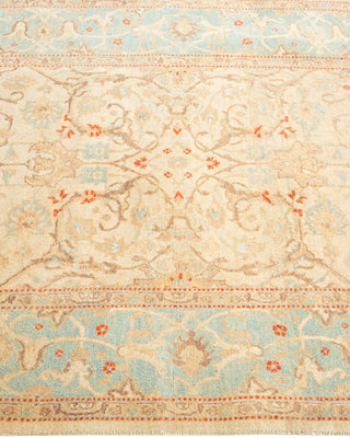 Traditional Hand Knotted Ivory Area Rug 3' 1" x 5' 6"