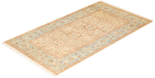 Traditional Hand Knotted Ivory Area Rug 3' 1" x 5' 6"