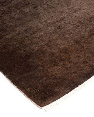 Contemporary Fine Vibrance Brown Wool Runner - 3' 1" x 11' 7"