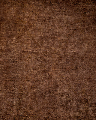 Contemporary Fine Vibrance Brown Wool Runner - 3' 1" x 11' 7"