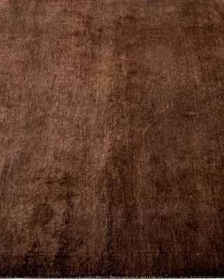Contemporary Fine Vibrance Brown Wool Runner - 3' 1" x 11' 7"