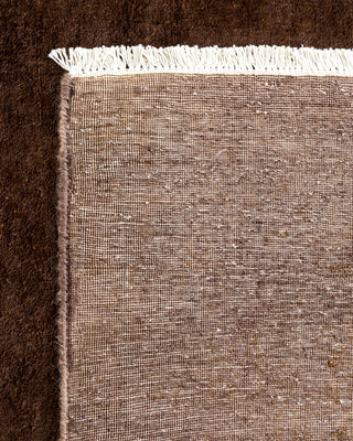 Contemporary Fine Vibrance Brown Wool Runner - 3' 1" x 11' 7"