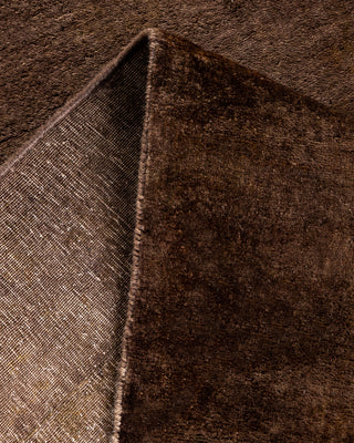 Contemporary Fine Vibrance Brown Wool Runner - 3' 1" x 11' 7"