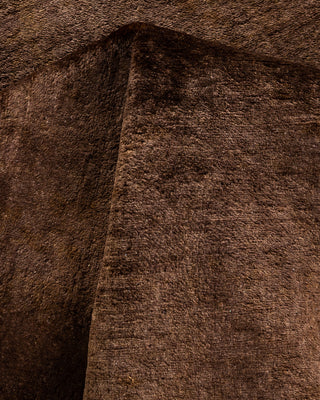 Contemporary Fine Vibrance Brown Wool Runner - 3' 1" x 11' 7"