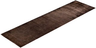 Contemporary Fine Vibrance Brown Wool Runner - 3' 1" x 11' 7"