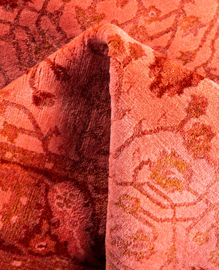 Overdyed Hand-Knotted Wool Modern-Contemporary Pink Area Rug 2' 8" x 4' 1"