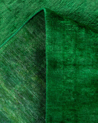 Overdyed Hand-Knotted Green Area Rug 8' 2" x 10' 1"