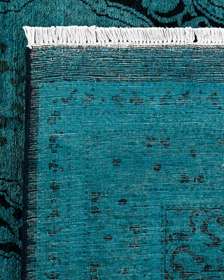 Contemporary Hand-Knotted Overdyed Blue Area Rug 8' 1" x 10' 3"