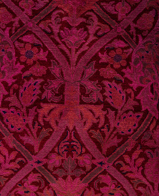 Overdyed Hand-Knotted Wool Modern-Contemporary Purple Area Rug 6' 1" x 8' 11"