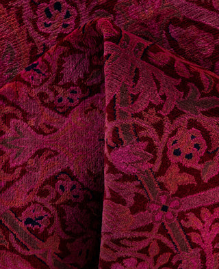 Overdyed Hand-Knotted Wool Modern-Contemporary Purple Area Rug 6' 1" x 8' 11"