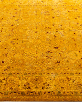 Overdyed Hand-Knotted Wool Modern-Contemporary Gold Area Rug 6' 0" x 8' 6"