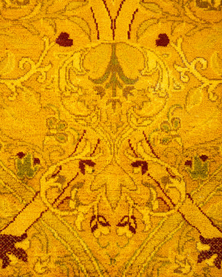Contemporary Hand Knotted  Yellow Square Area Rug 6' 2" x 6' 5"