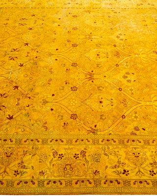 Contemporary Fine Vibrance Yellow Wool Area Rug - 6' 2" x 6' 5"