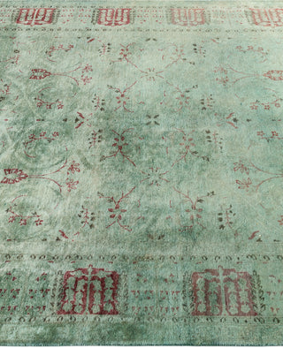 Overdyed Hand-Knotted Wool Modern-Contemporary Blue Area Rug 4' 11" x 7' 8"