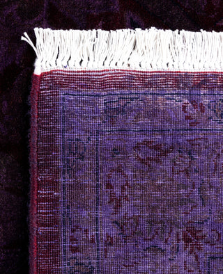Overdyed One-of-a-Kind Wool Purple Runner 2' 7" x 12' 7"