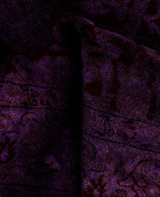 Overdyed One-of-a-Kind Wool Purple Runner 2' 7" x 12' 7"