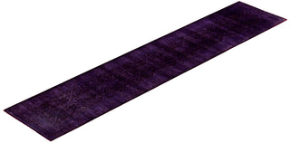Overdyed One-of-a-Kind Wool Purple Runner 2' 7" x 12' 7"