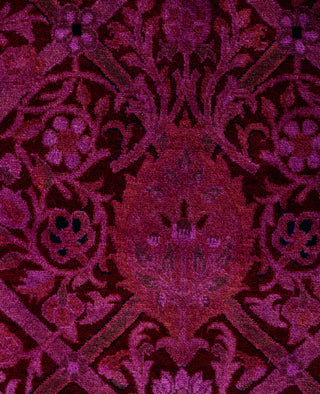 Overdyed Hand-Knotted Wool Modern-Contemporary Purple Runner 2' 7" x 9' 0"