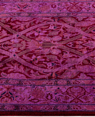 Overdyed Hand-Knotted Wool Modern-Contemporary Purple Runner 2' 7" x 9' 0"