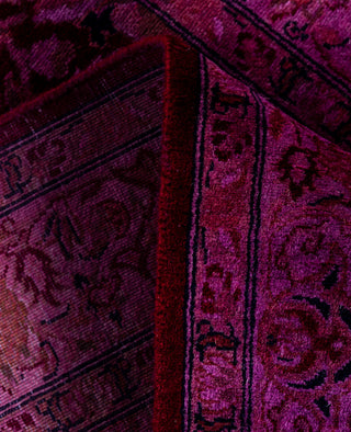 Overdyed Hand-Knotted Wool Modern-Contemporary Purple Runner 2' 7" x 9' 0"