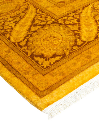 Contemporary Fine Vibrance Yellow Wool Area Rug - 8' 3" x 10' 0"