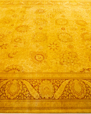 Contemporary Fine Vibrance Yellow Wool Area Rug - 8' 3" x 10' 0"