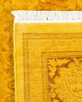 Contemporary Fine Vibrance Yellow Wool Area Rug - 8' 3" x 10' 0"