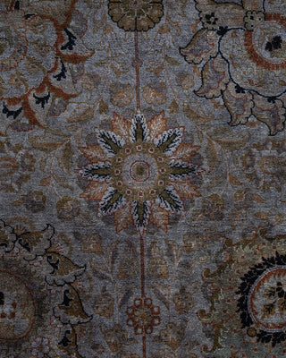 Contemporary Fine Vibrance Gray Wool Area Rug - 8' 2" x 10' 5"