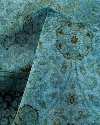 Contemporary Hand-Knotted Overdyed Blue Area Rug 6' 1" x 9' 0"