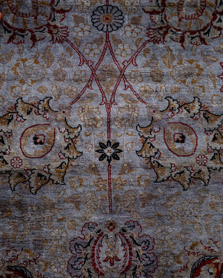 Contemporary Hand Knotted Overdyed Gray Area Rug 6' 1" x 8' 10"