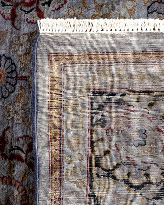 Contemporary Hand Knotted Overdyed Gray Area Rug 6' 1" x 8' 10"