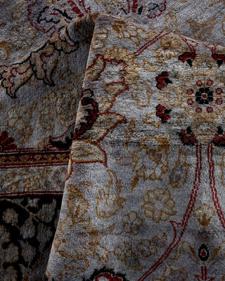 Contemporary Hand Knotted Overdyed Gray Area Rug 6' 1" x 8' 10"