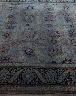 Contemporary Hand-Knotted Overdyed Gray Area Rug 6' 4" x 9' 7"