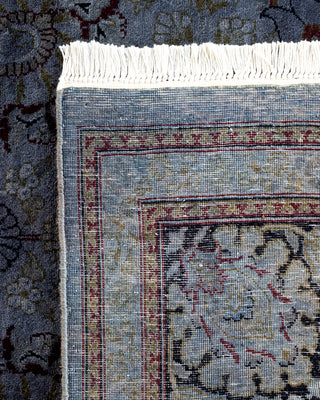 Contemporary Hand-Knotted Overdyed Gray Area Rug 6' 4" x 9' 7"