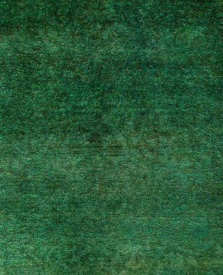 Overdyed One-of-a-Kind Wool Green Area Rug 6' 1" x 9' 5"