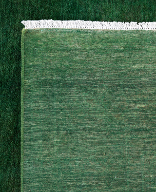Overdyed One-of-a-Kind Wool Green Area Rug 6' 1" x 9' 5"