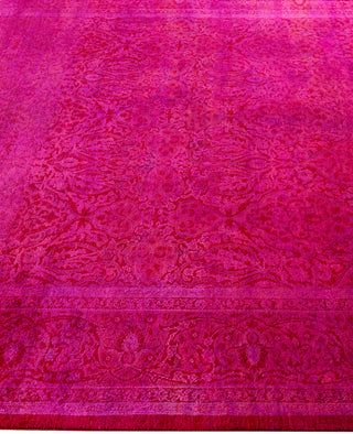 Overdyed One-of-a-Kind Wool Pink Area Rug 6' 0" x 9' 2"